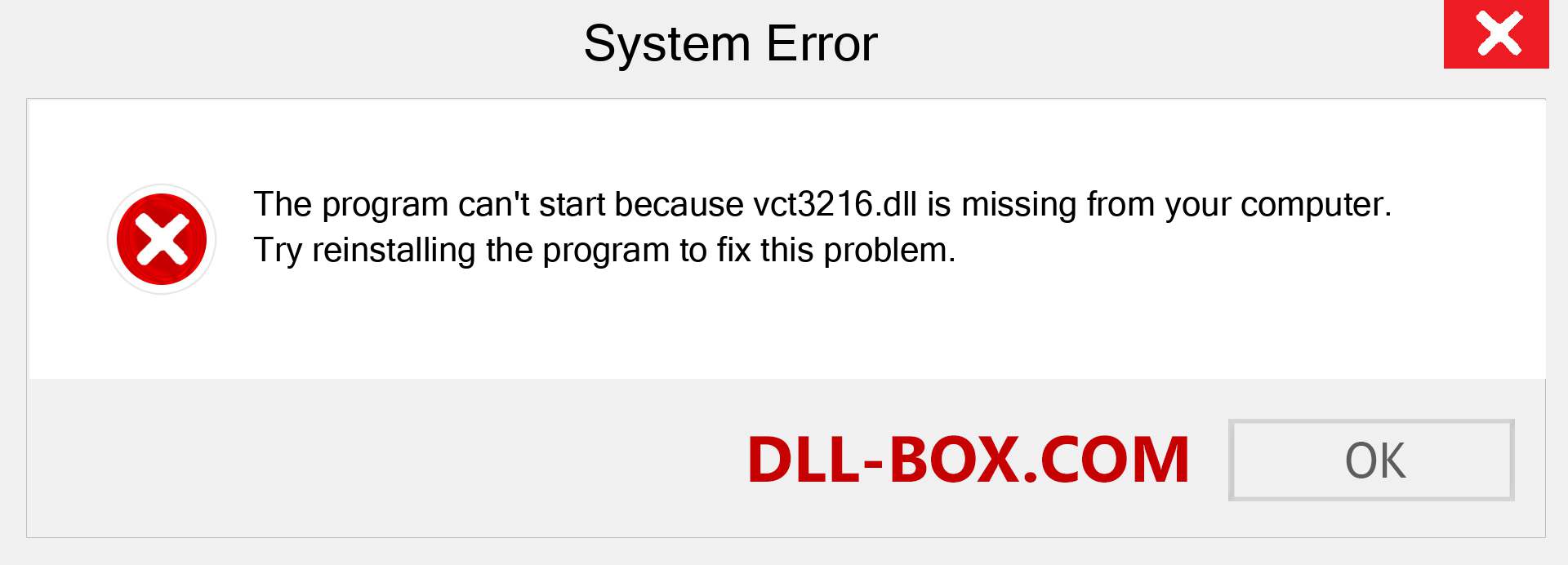  vct3216.dll file is missing?. Download for Windows 7, 8, 10 - Fix  vct3216 dll Missing Error on Windows, photos, images